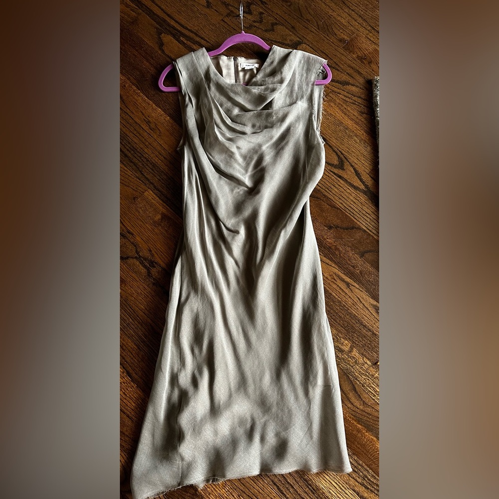 Helmut Lang grey  silk dress